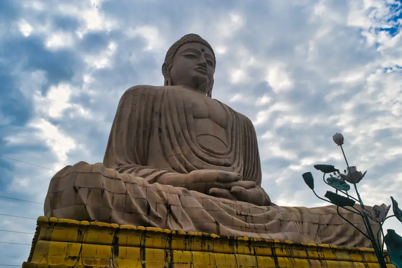 The Great Buddha statue in Bodhgaya